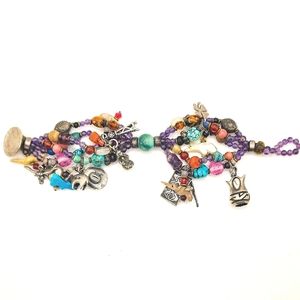 Vintage Native American Sterling Charm Bracelet